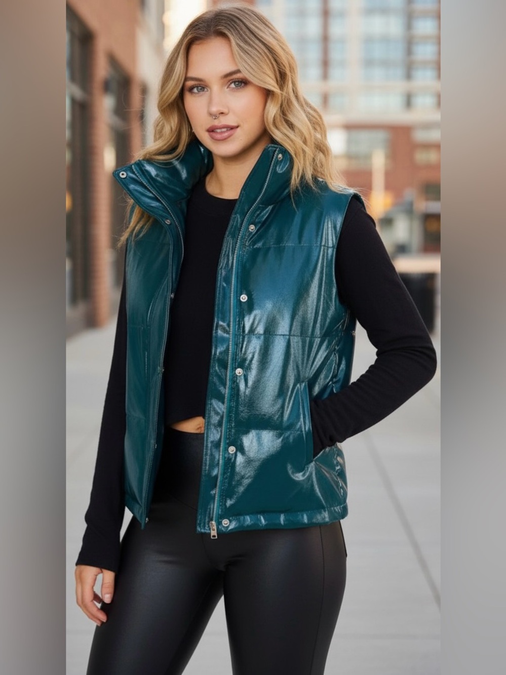 Buddy Love Shiny Teal Vest